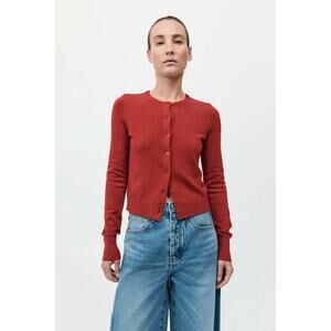 St. Agni Classic Cardigan Rosso Small